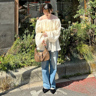 Buckle Zipper Shoulder Bag