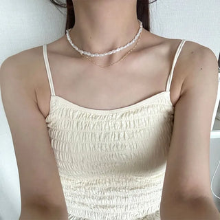 Layered pearl necklace