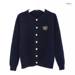 Gold button stitch cardigan