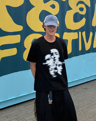 Face print T-shirt
