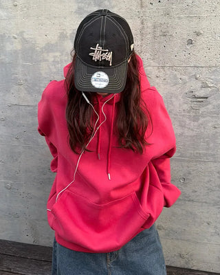 Loose-fit colored hoodie