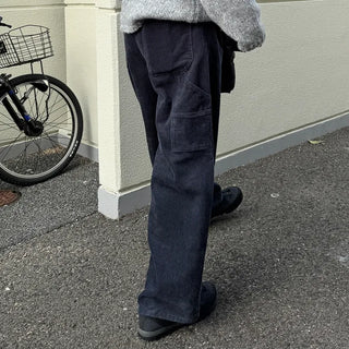 Washed corduroy carpenter pants