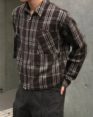 Checked cropped jacket