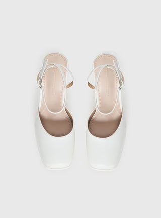 Alto Platform Heels Matte White