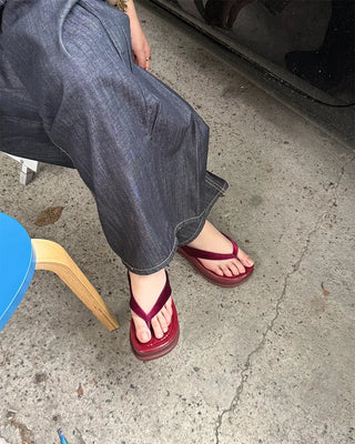 Platform thong sandals