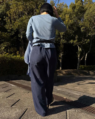 Light striped pants