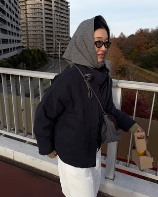 Stand-collar casual jumper
