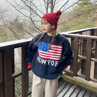 New York logo knit