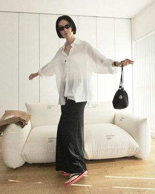 Ribbed long skirt