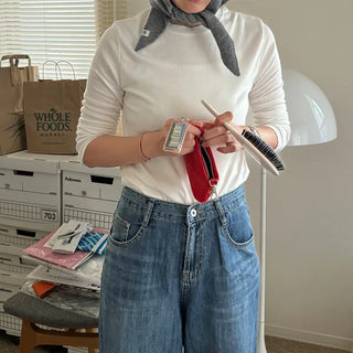 Soft basic long-sleeved T-shirt