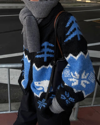 Cowichan wool knit cardigan