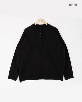 Button-up oversized knit