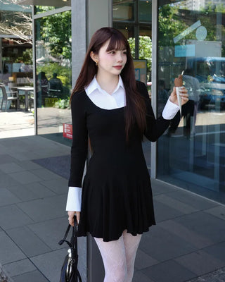 Shirt layered dress