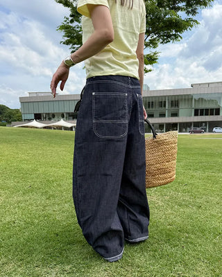 White Stitch Rigid Summer Denim Pants