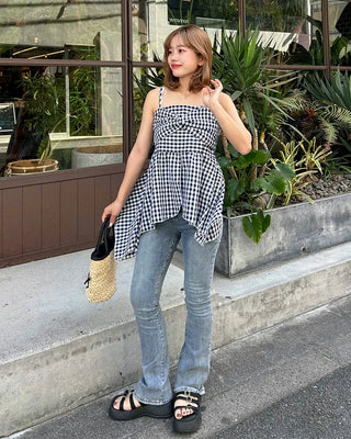 Slim-fit denim pants