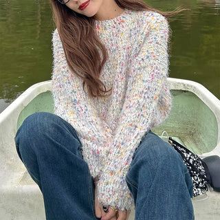 Colorful mixed-color knit