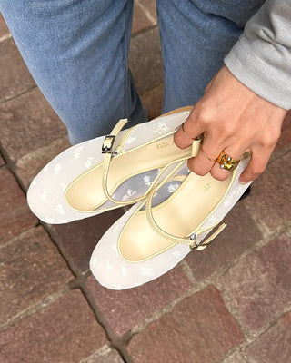 See-through Mary Jane Flats
