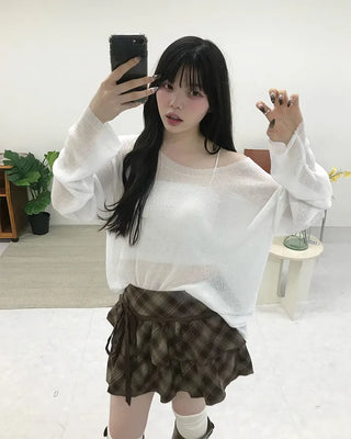 (Unisex) Boat Neck Knit T-Shirt