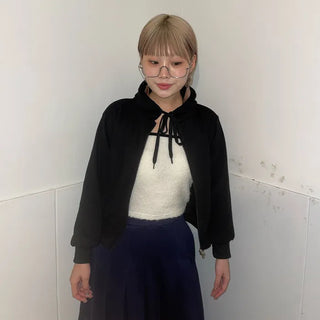 Daily Cropped Hoodie Zip-Up