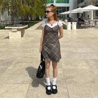 2-button round short-sleeved T-shirt