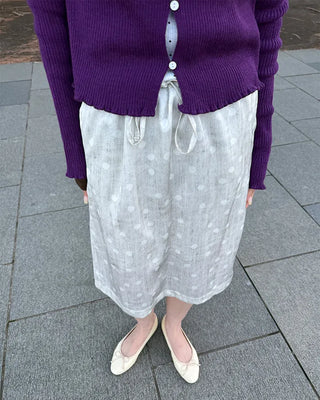 Polka dot midi skirt