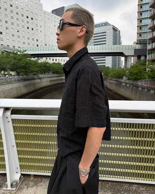 Checked cropped shirt
