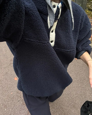 Warm Button Fleece Anorak