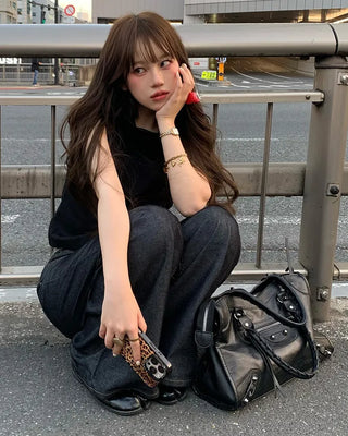 Studded design shoulder bag