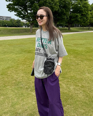 Lettering Oversized Half-Sleeve T-Shirt