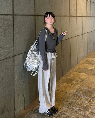 Striped layered T-shirt