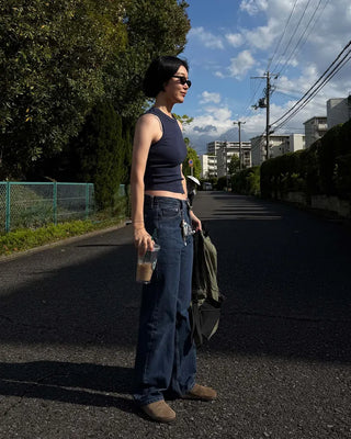 Basic cotton sleeveless top