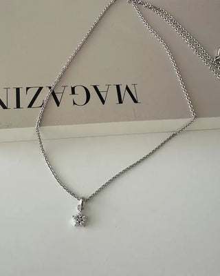 Flower Cubic Ball Chain Necklace