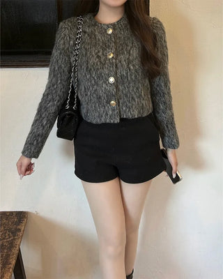 Gold button-point jacket