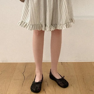 Mesh Dot Tabi Flats