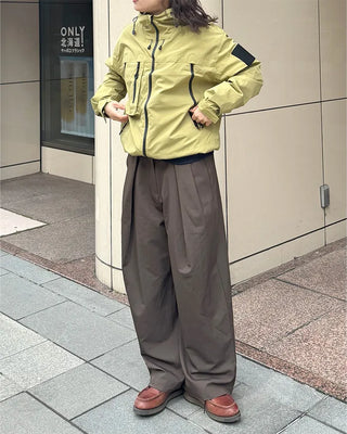 (Unisex) Wrap-design wide-leg slacks