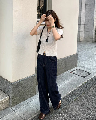 Basic wide-leg denim