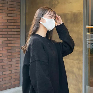 Button-up oversized knit