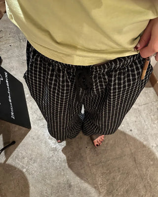 Checked Banding Pants