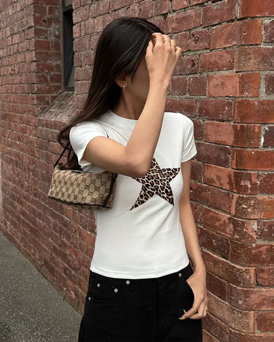 Leopard Star Short-Sleeved T-Shirt