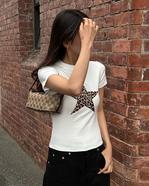 Leopard Star Short-Sleeved T-Shirt