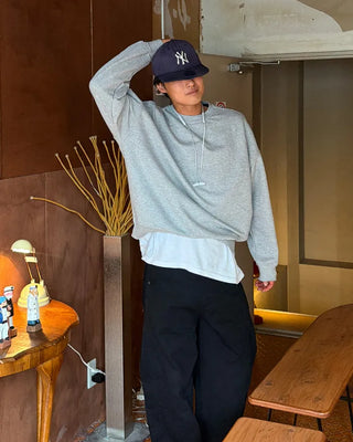 Supima cotton panel sweatshirt