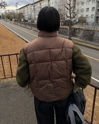 High-neck padded vest