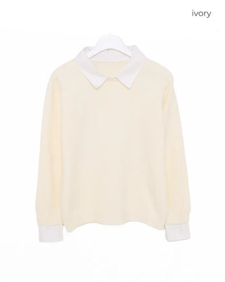 Shirt-layered knit