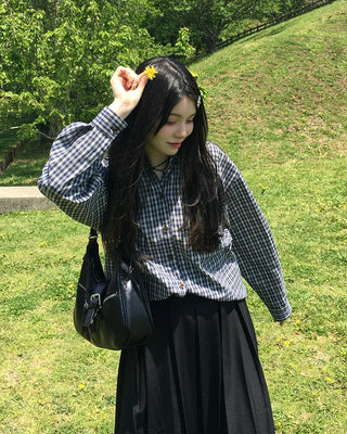 Oversized check shirt