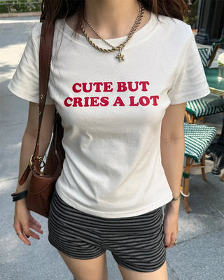 Lettering Crop T-Shirt
