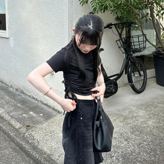 Waist Shirring T-shirt
