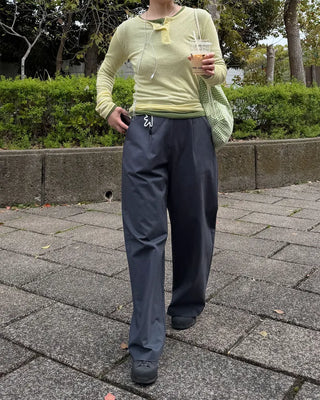 Pintuck Cotton Pants