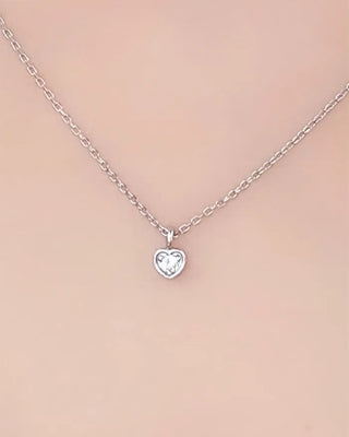 Mini Cubic Heart Necklace