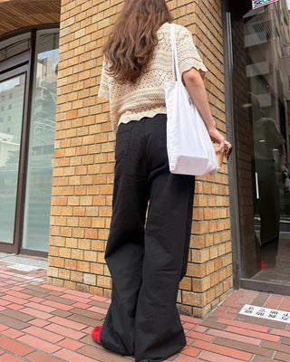 Wide cotton pants