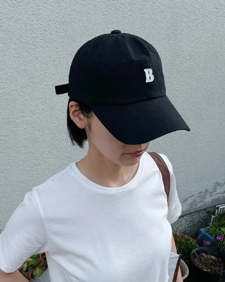 B cotton ball cap